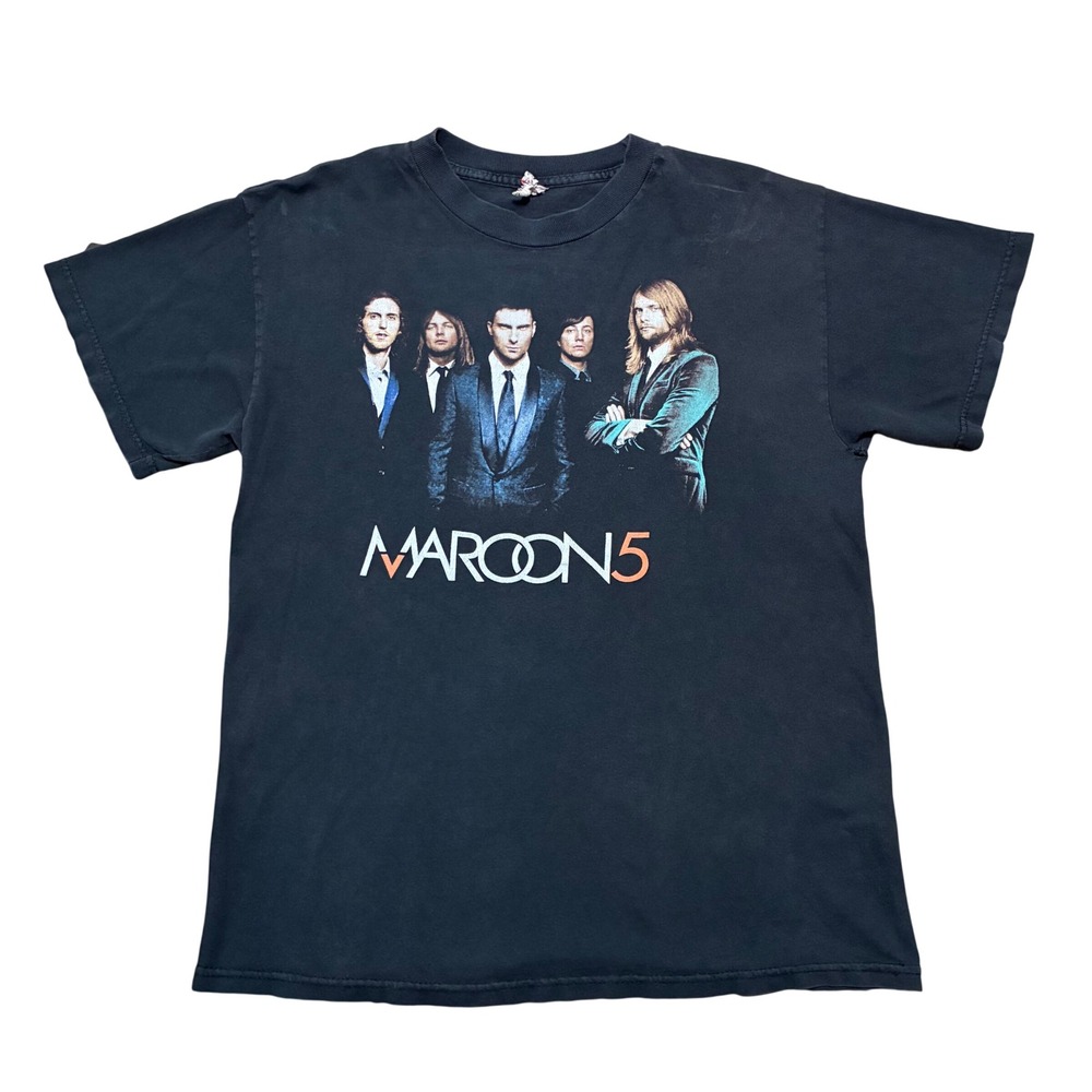 2008 Maroon 5 World Tour Adam Levine Faded black nostalgic t-shirt - Picture 3 of 8